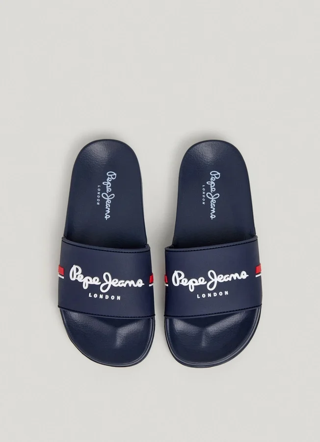 Slider-Sandalen mit Logo Slider-Sandalen mit Logo
