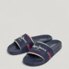 Slider-Sandalen mit Logo