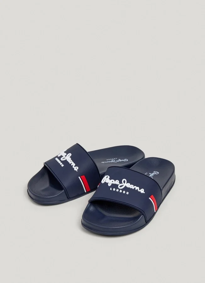 Slider-Sandalen mit Logo Slider-Sandalen mit Logo
