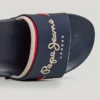 Slider-Sandalen mit Logo