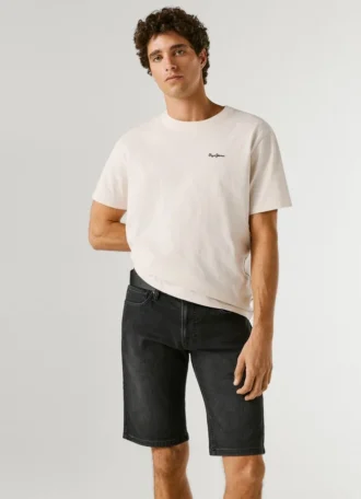 Slim-Fit-Denim-Bermudashorts