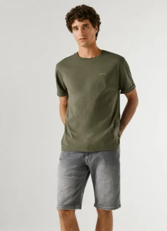 Slim-Fit-Denim-Bermudashorts