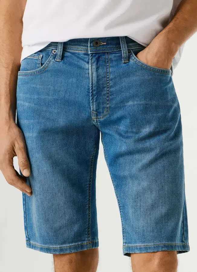 Slim-Fit-Denim-Bermudashorts Slim-Fit-Denim-Bermudashorts