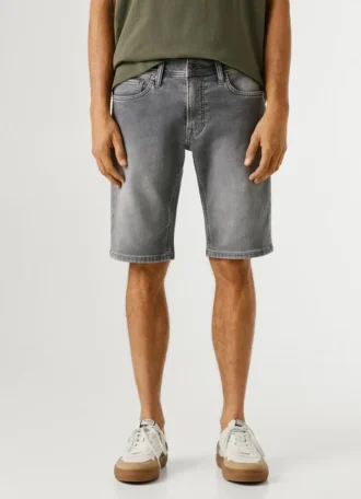 Slim-Fit-Denim-Bermudashorts