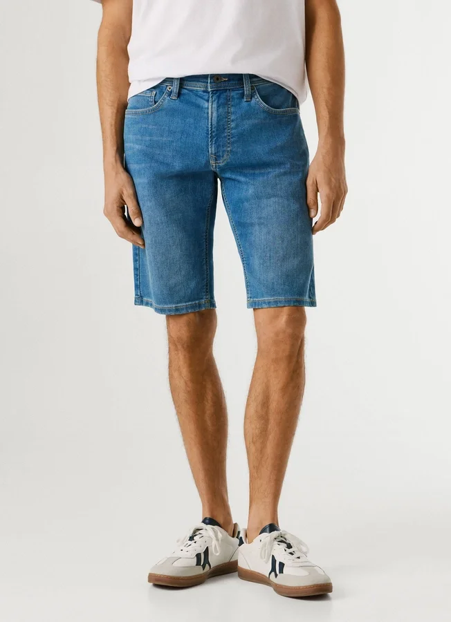 Slim-Fit-Denim-Bermudashorts Slim-Fit-Denim-Bermudashorts