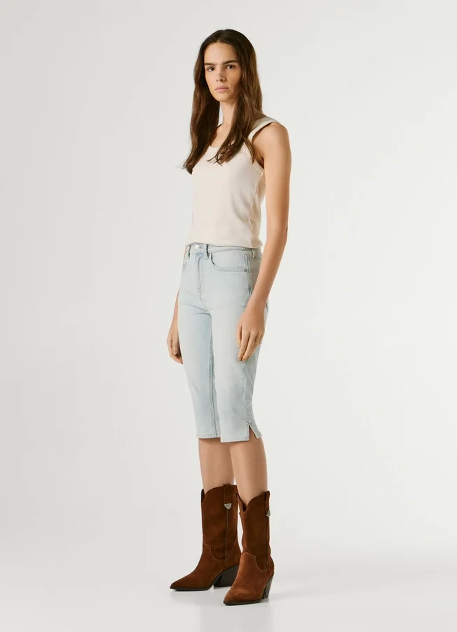 Slim-Fit-Denim-Bermudashorts Slim-Fit-Denim-Bermudashorts