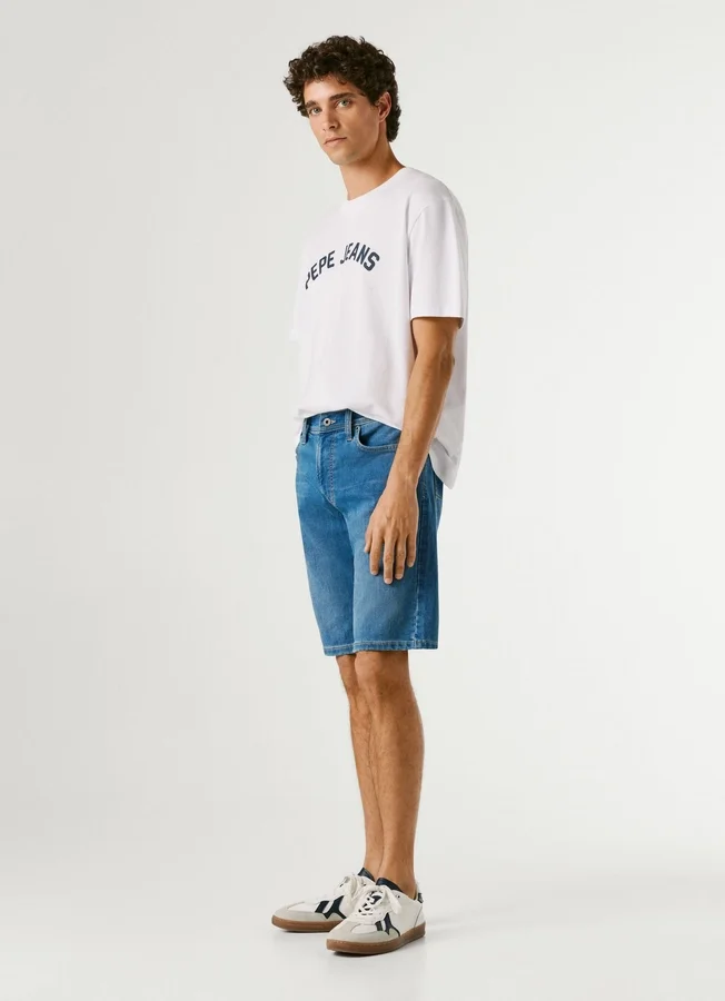 Slim-Fit-Denim-Bermudashorts Slim-Fit-Denim-Bermudashorts