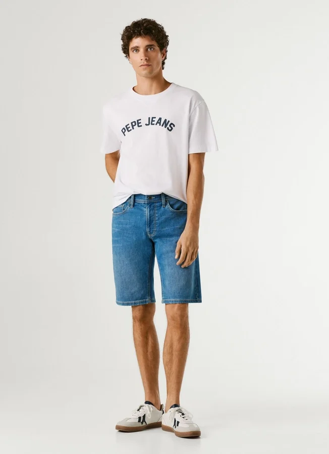 Slim-Fit-Denim-Bermudashorts Slim-Fit-Denim-Bermudashorts