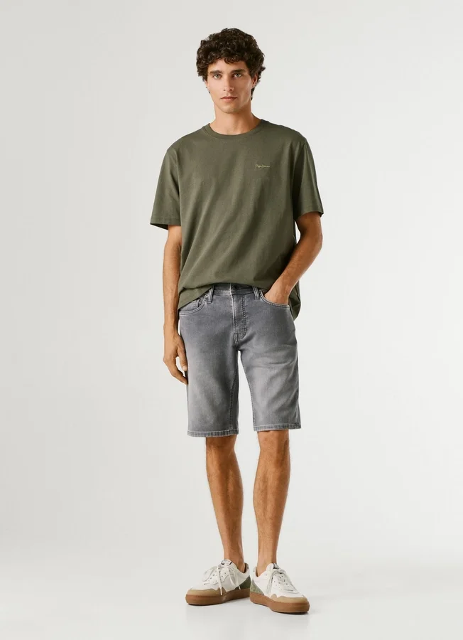 Slim-Fit-Denim-Bermudashorts Slim-Fit-Denim-Bermudashorts