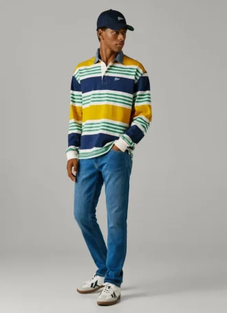 Slim-Fit-Jeans mit mittlerer Leibhöhe – Track
