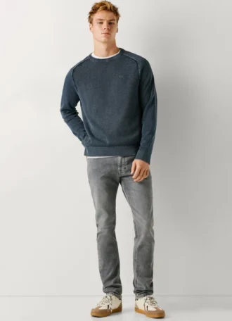 Slim-Fit-Jeans mit mittlerer Leibhöhe – Track