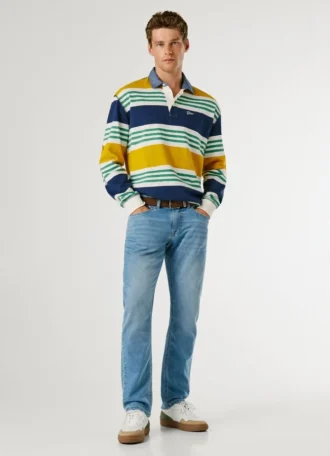 Slim-Fit-Jeans mit mittlerer Leibhöhe – Track
