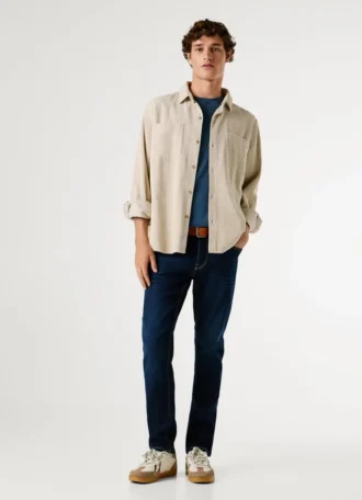 Slim-Fit-Jeans mit mittlerer Leibhöhe – Track