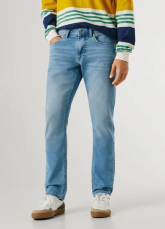 Slim-Fit-Jeans mit mittlerer Leibhöhe – Track