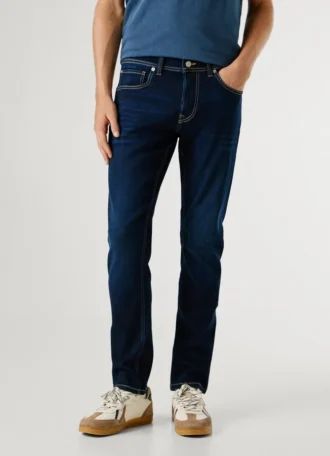 Slim-Fit-Jeans mit mittlerer Leibhöhe – Track