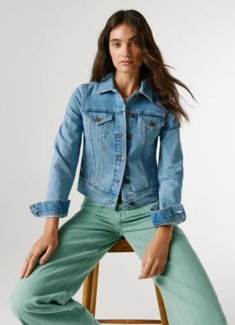Slim-Fit-Jeansjacke