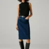 Slim-Fit-Jeansrock in Midi-Länge Slim-Fit-Jeansrock in Midi-Länge