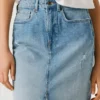 Slim-Fit-Jeansrock in Midi-Länge