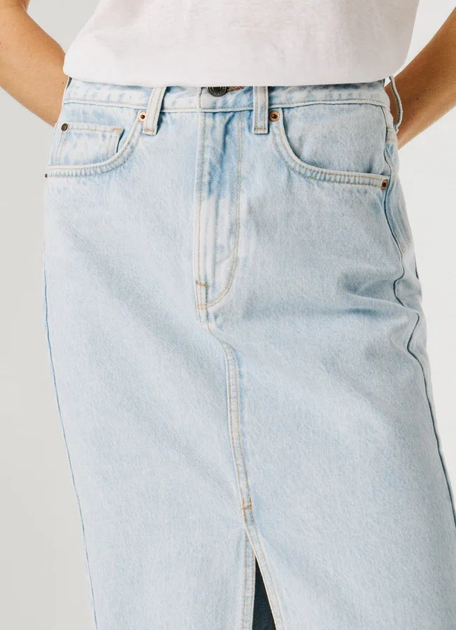 Slim-Fit-Jeansrock in Midi-Länge Slim-Fit-Jeansrock in Midi-Länge