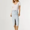 Slim-Fit-Jeansrock in Midi-Länge Slim-Fit-Jeansrock in Midi-Länge