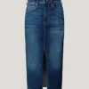 Slim-Fit-Jeansrock in Midi-Länge