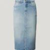 Slim-Fit-Jeansrock in Midi-Länge