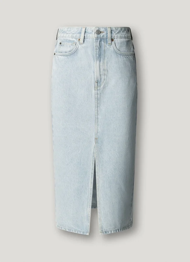 Slim-Fit-Jeansrock in Midi-Länge Slim-Fit-Jeansrock in Midi-Länge