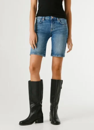 Slim-Fit-Jeansshorts