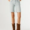 Slim-Fit-Jeansshorts