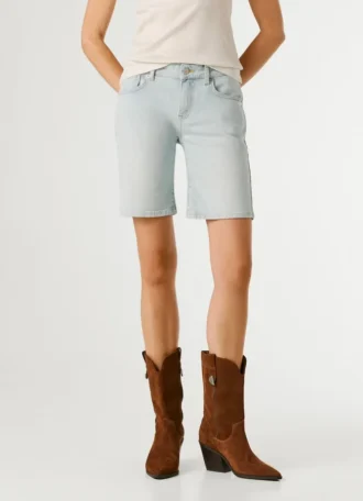 Slim-Fit-Jeansshorts