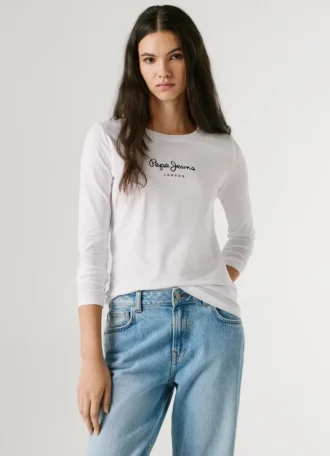 Slim-Fit-Langarm-T-Shirt