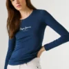 Slim-Fit-Langarm-T-Shirt