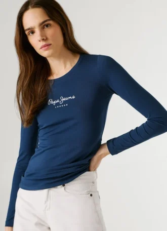 Slim-Fit-Langarm-T-Shirt