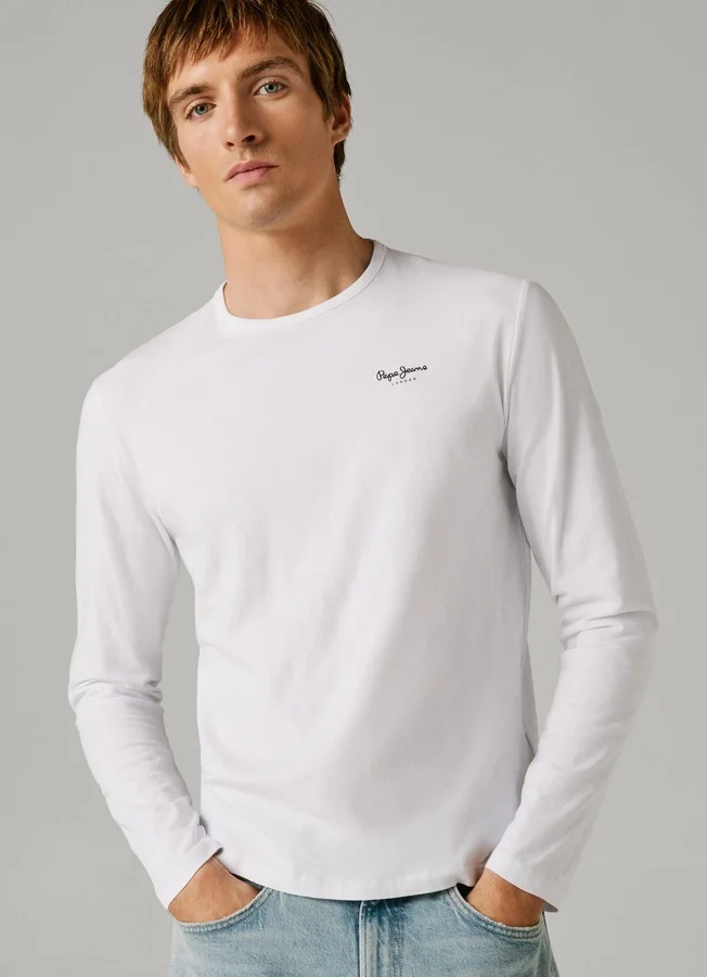 Slim-Fit-Langarm-T-Shirt Slim-Fit-Langarm-T-Shirt