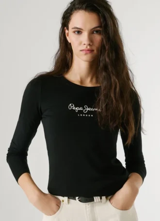 Slim-Fit-Langarm-T-Shirt