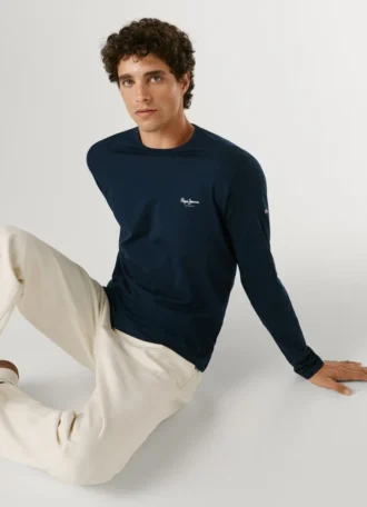 Slim-Fit-Langarm-T-Shirt