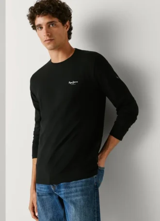 Slim-Fit-Langarm-T-Shirt