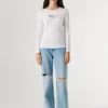 Slim-Fit-Langarm-T-Shirt