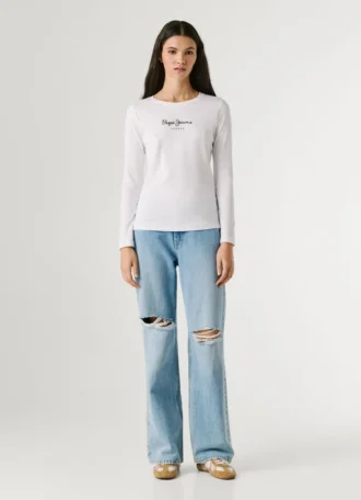 Slim-Fit-Langarm-T-Shirt