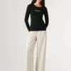 Slim-Fit-Langarm-T-Shirt