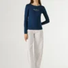 Slim-Fit-Langarm-T-Shirt
