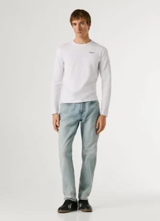 Slim-Fit-Langarm-T-Shirt
