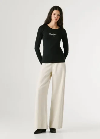 Slim-Fit-Langarm-T-Shirt