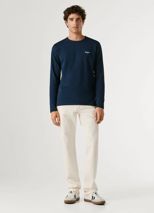Slim-Fit-Langarm-T-Shirt Slim-Fit-Langarm-T-Shirt