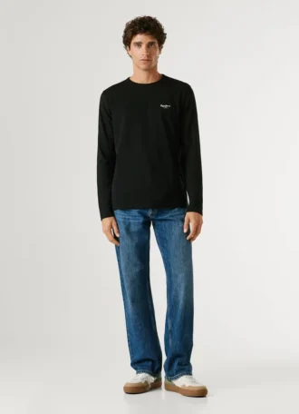 Slim-Fit-Langarm-T-Shirt