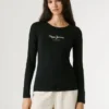 Slim-Fit-Langarm-T-Shirt
