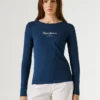Slim-Fit-Langarm-T-Shirt