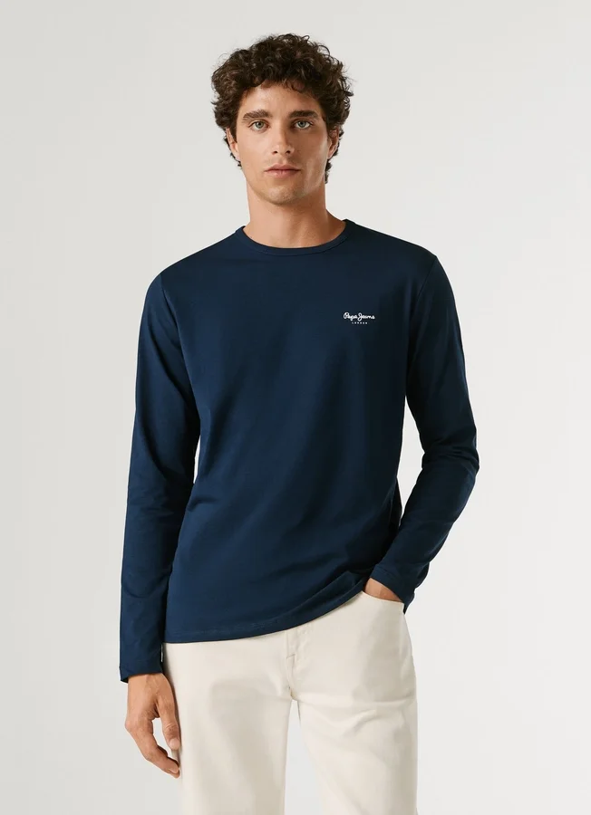 Slim-Fit-Langarm-T-Shirt Slim-Fit-Langarm-T-Shirt