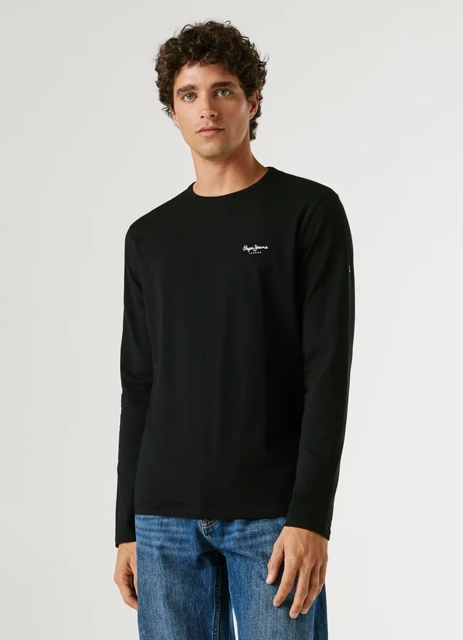 Slim-Fit-Langarm-T-Shirt Slim-Fit-Langarm-T-Shirt