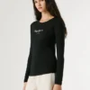 Slim-Fit-Langarm-T-Shirt